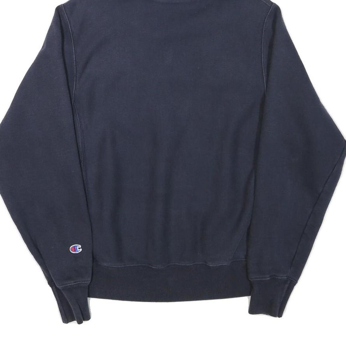 CHAMPION Mens Navy Blue Hoodie S Classic Pullover Cotton Blend Sweatshirt