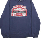 REEBOK Mens Navy Blue Wrigley Field NHL Winter Classic Hoodie L Cotton Blend