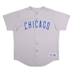 MAJESTIC Chicago Cubs Alternate Mens Jersey Grey USA V-Neck XL