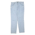 DICKIES Mens Jeans Blue Regular Straight Denim Light W36 L34 Classic Fit Zip