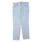 DICKIES Mens Jeans Blue Regular Straight Denim Light W36 L34 Classic Fit Zip