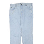 DICKIES Mens Jeans Blue Regular Straight Denim Light W36 L34 Classic Fit Zip