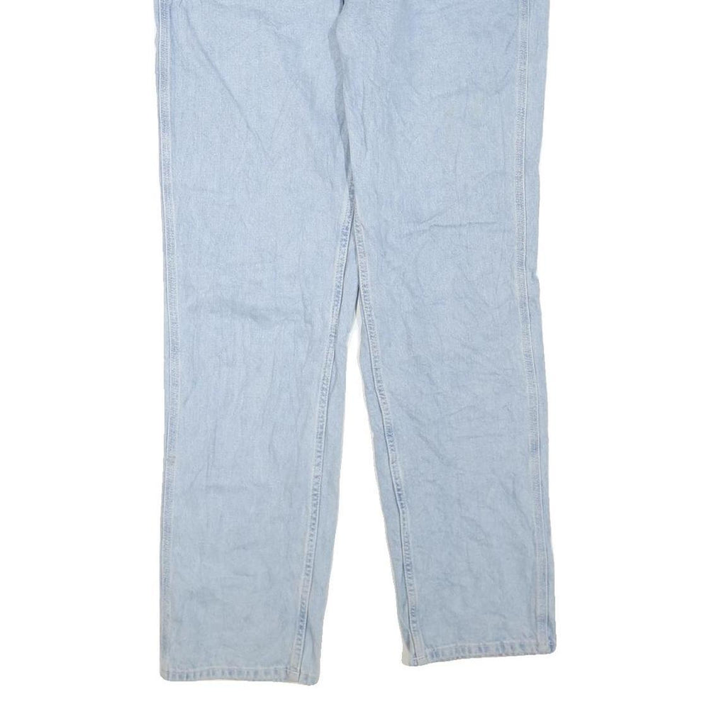 DICKIES Mens Jeans Blue Regular Straight Denim Light W36 L34 Classic Fit Zip