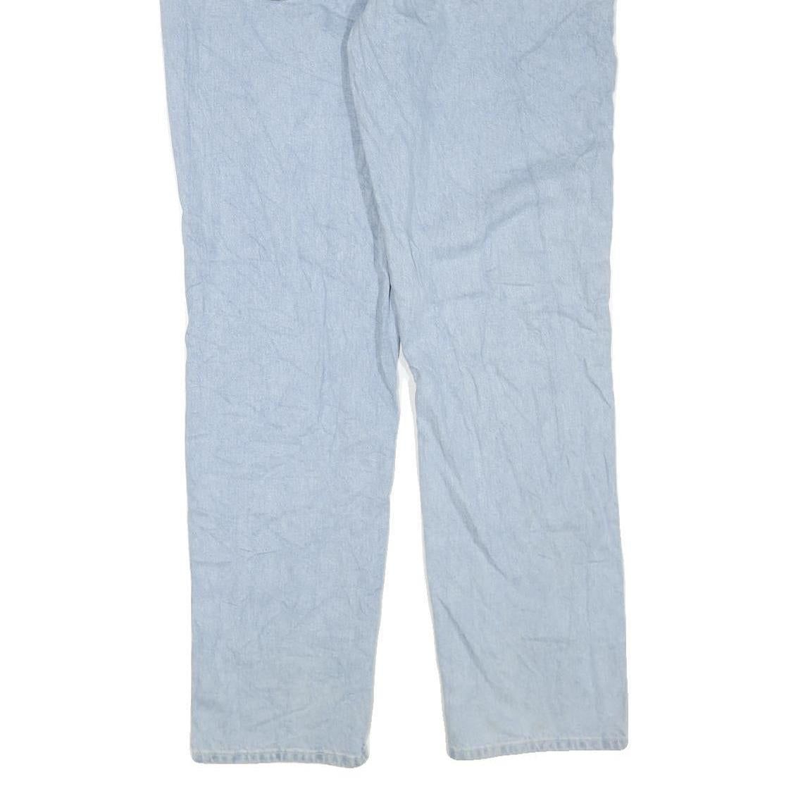 DICKIES Mens Jeans Blue Regular Straight Denim Light W36 L34 Classic Fit Zip