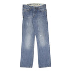 FCUK Mens Jeans Blue Regular Straight Denim Medium W30 L34 Cotton Button