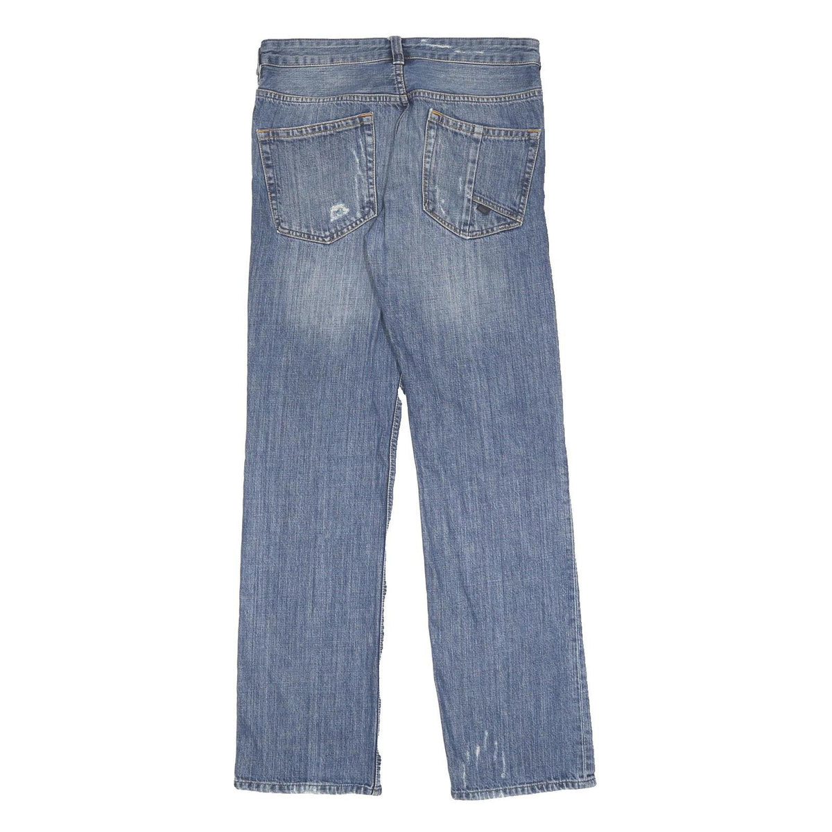 FCUK Mens Jeans Blue Regular Straight Denim Medium W30 L34 Cotton Button