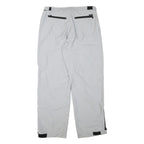 LOGG Mens Relaxed White Polyester Blend Trousers W34 L32 Zip Closure Pockets