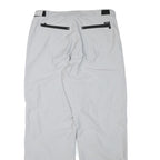 LOGG Mens Relaxed White Polyester Blend Trousers W34 L32 Zip Closure Pockets