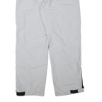 LOGG Mens Relaxed White Polyester Blend Trousers W34 L32 Zip Closure Pockets
