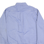 TOMMY HILFIGER Mens Blue & White Striped Shirt XL Classic Cotton Long Sleeve