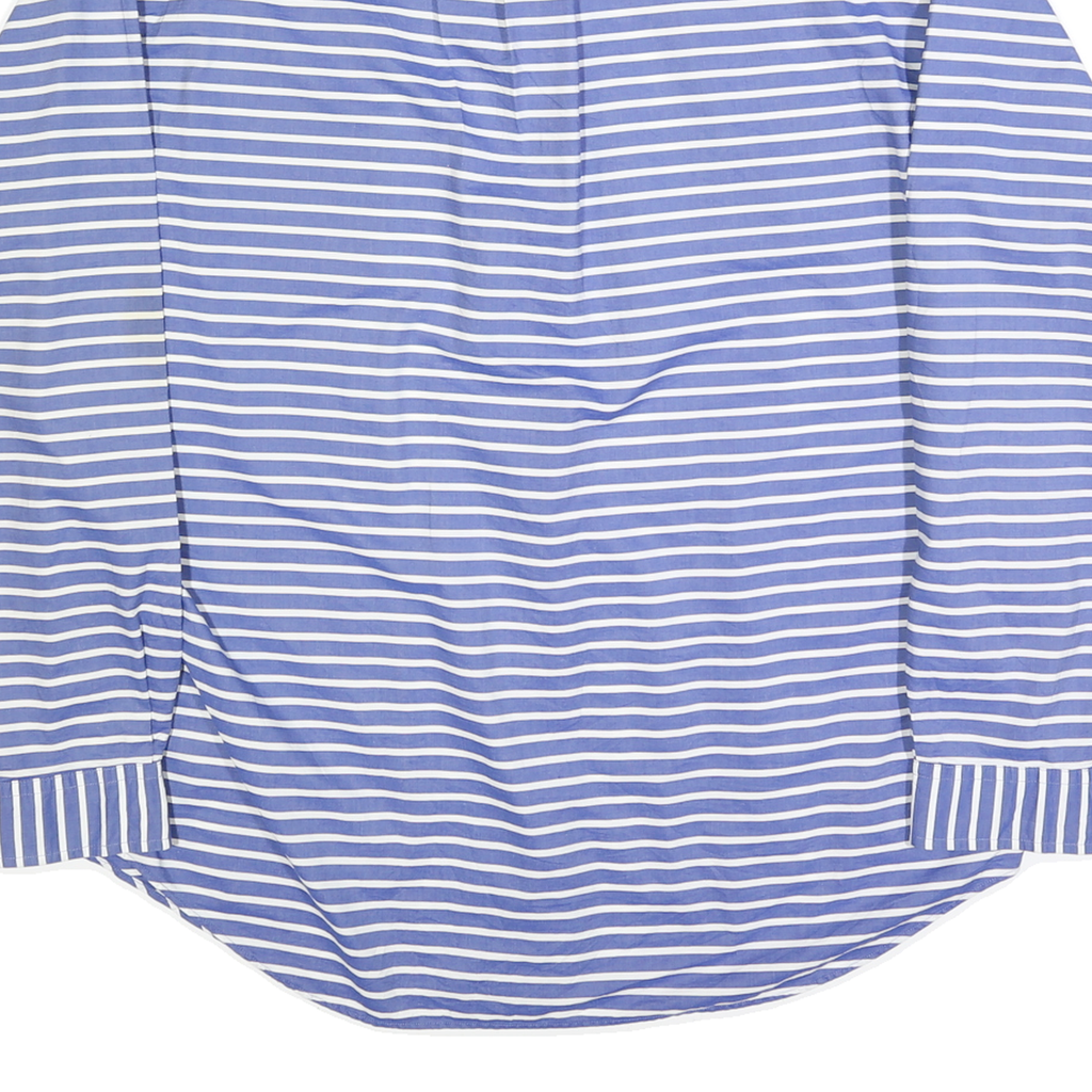TOMMY HILFIGER Mens Blue & White Striped Shirt XL Classic Cotton Long Sleeve