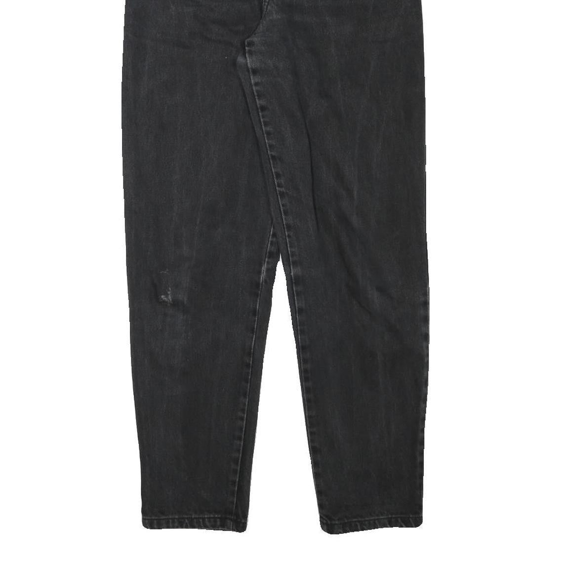 HIS Womens Black Relaxed Tapered Denim Medium W25 L28 Casual Zip Jeans