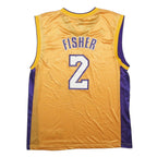 ADIDAS X NBA Mens Yellow & Purple Lakers Fisher Basketball T-Shirt L Sleeveless