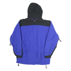 SIERRA DESIGNS Mens Blue & Black Outdoor Jacket M Polyester Zip Hooded Regular