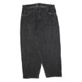 EVOLUTION Mens Relaxed Jeans Black Denim W42 L34 Comfortable Cotton Blend Zip