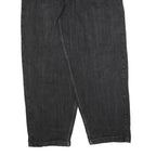 EVOLUTION Mens Relaxed Jeans Black Denim W42 L34 Comfortable Cotton Blend Zip
