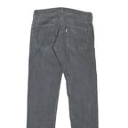 LEVI'S Womens Cotton Blend Grey Regular Straight Trousers W30 L33 Classic Zip