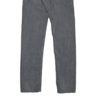 LEVI'S Womens Cotton Blend Grey Regular Straight Trousers W30 L33 Classic Zip