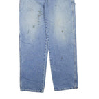 DICKIES Mens Jeans Blue Regular Straight Denim Medium W34 L32 Workwear Zip