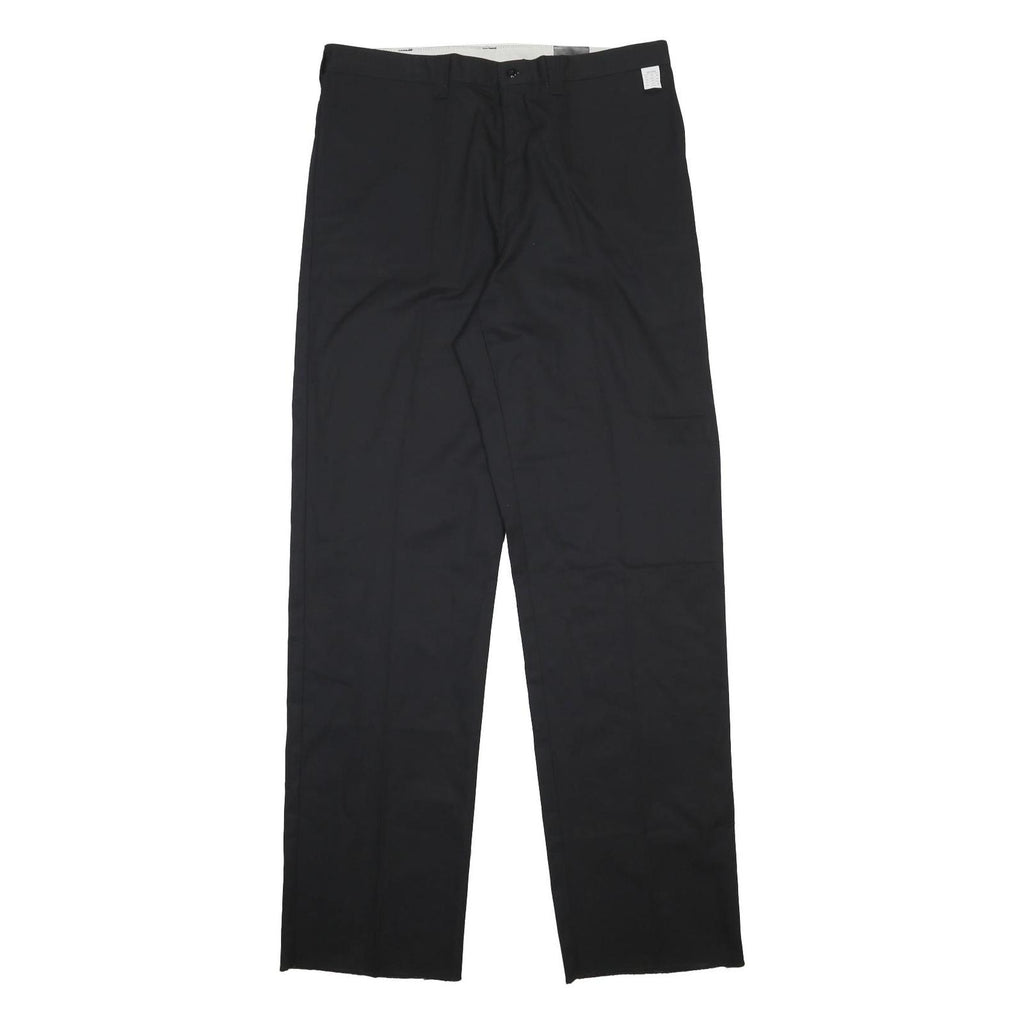 DICKIES Mens Regular Black Trousers W38 L39 Cotton Blend Zip Fasten