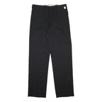 DICKIES Mens Regular Black Trousers W38 L39 Cotton Blend Zip Fasten