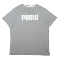 PUMA Womens Grey Cotton Blend Graphic T-Shirt 2XL Short Sleeve Crew Neck Casual