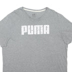 PUMA Womens Grey Cotton Blend Graphic T-Shirt 2XL Short Sleeve Crew Neck Casual