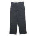 DICKIES Mens Regular Fit Black Cotton Blend Trousers W32 L30 Workwear Zip