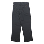 DICKIES Mens Regular Fit Black Cotton Blend Trousers W32 L30 Workwear Zip