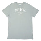 NIKE Womens Light Blue Cotton Blend T-Shirt Dress Casual Short Sleeve M