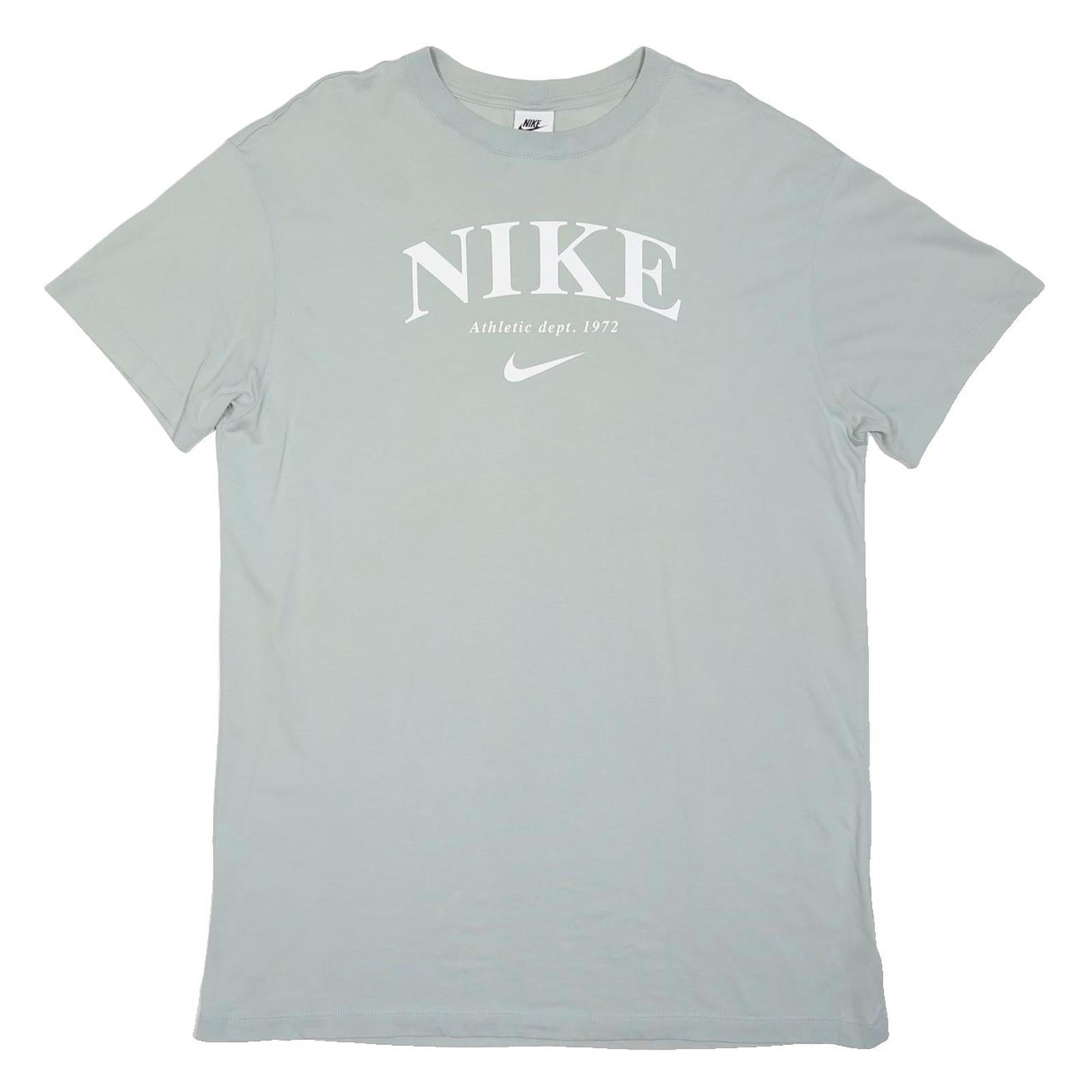 NIKE Womens Light Blue Cotton Blend T-Shirt Dress Casual Short Sleeve M