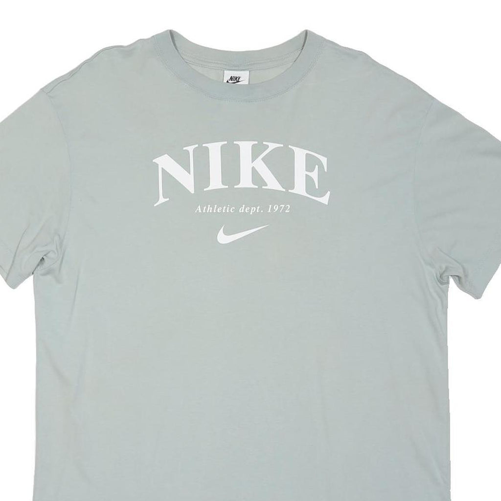 NIKE Womens Light Blue Cotton Blend T-Shirt Dress Casual Short Sleeve M