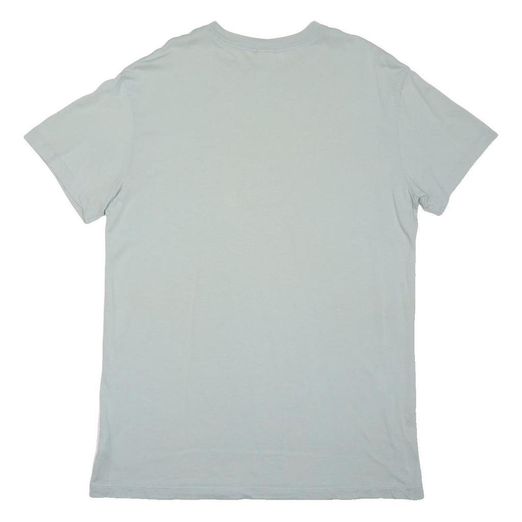 NIKE Womens Light Blue Cotton Blend T-Shirt Dress Casual Short Sleeve M