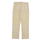 CARHARTT Mens Cotton Blend Beige Regular Fit Straight Leg Trousers W30 L30
