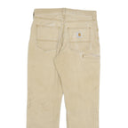 CARHARTT Mens Cotton Blend Beige Regular Fit Straight Leg Trousers W30 L30