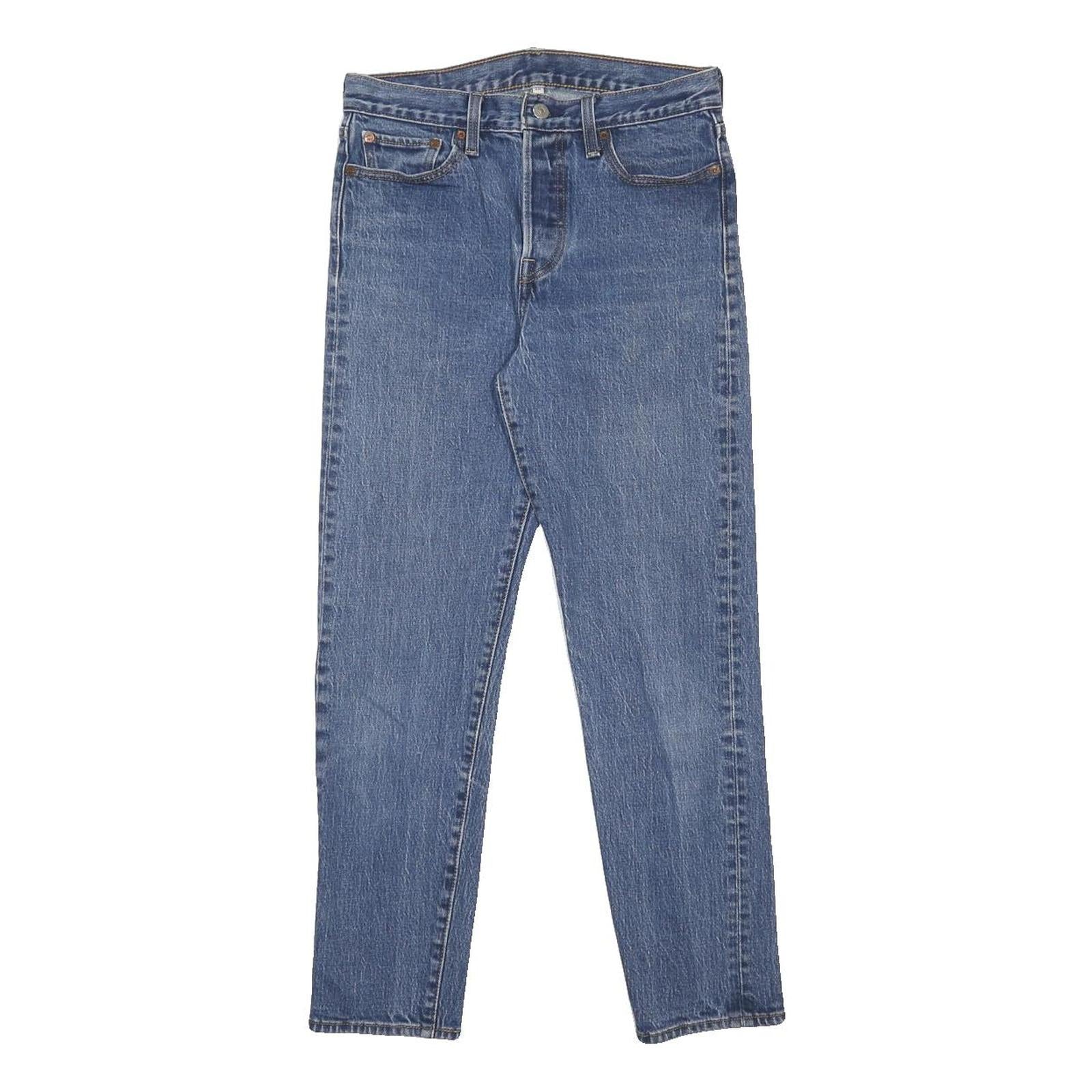 LEVI'S Womens Slim Blue Denim Jeans Button W28 L27 Classic Fit Five Pocket