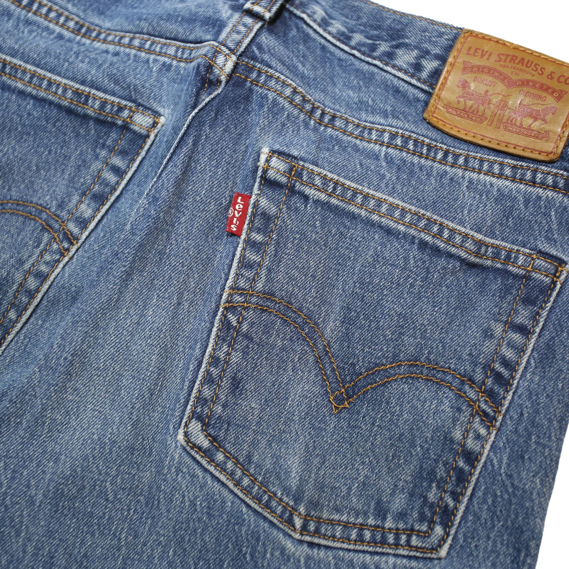 LEVI'S Womens Slim Blue Denim Jeans Button W28 L27 Classic Fit Five Pocket