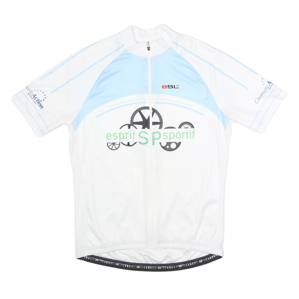 BICYCLE LINE Mens White & Blue Esprit Sportif Graphic T-Shirt XL Short Sleeve