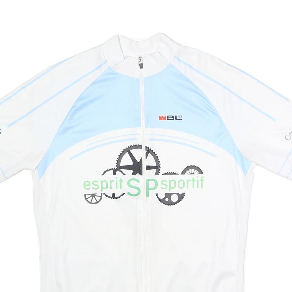 BICYCLE LINE Mens White & Blue Esprit Sportif Graphic T-Shirt XL Short Sleeve