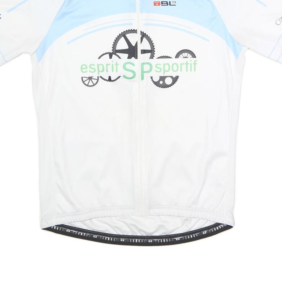 BICYCLE LINE Mens White & Blue Esprit Sportif Graphic T-Shirt XL Short Sleeve