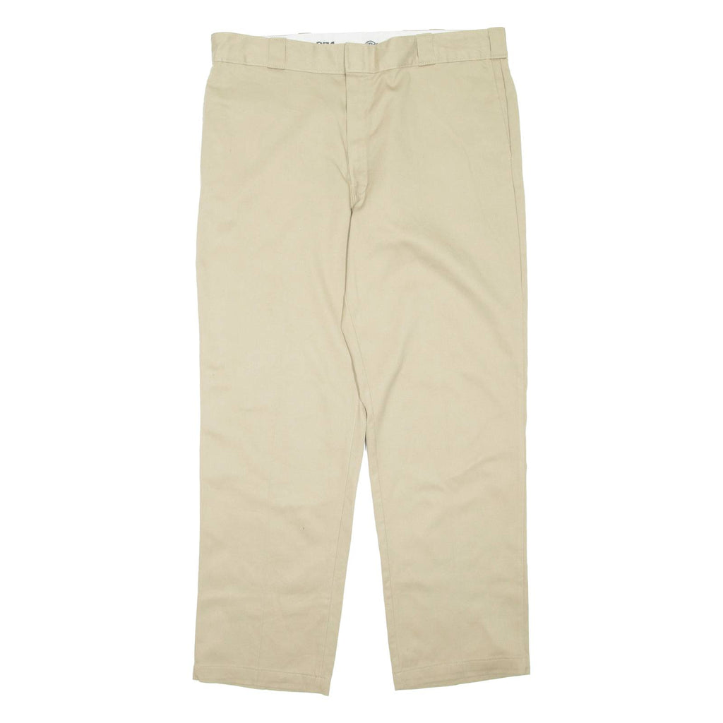 DICKIES Mens Trousers Beige Regular Tapered W40 L32