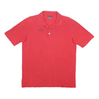 KAPPA Mens Red Polo Shirt Short Sleeve Plain L Cotton Jersey Casual Button