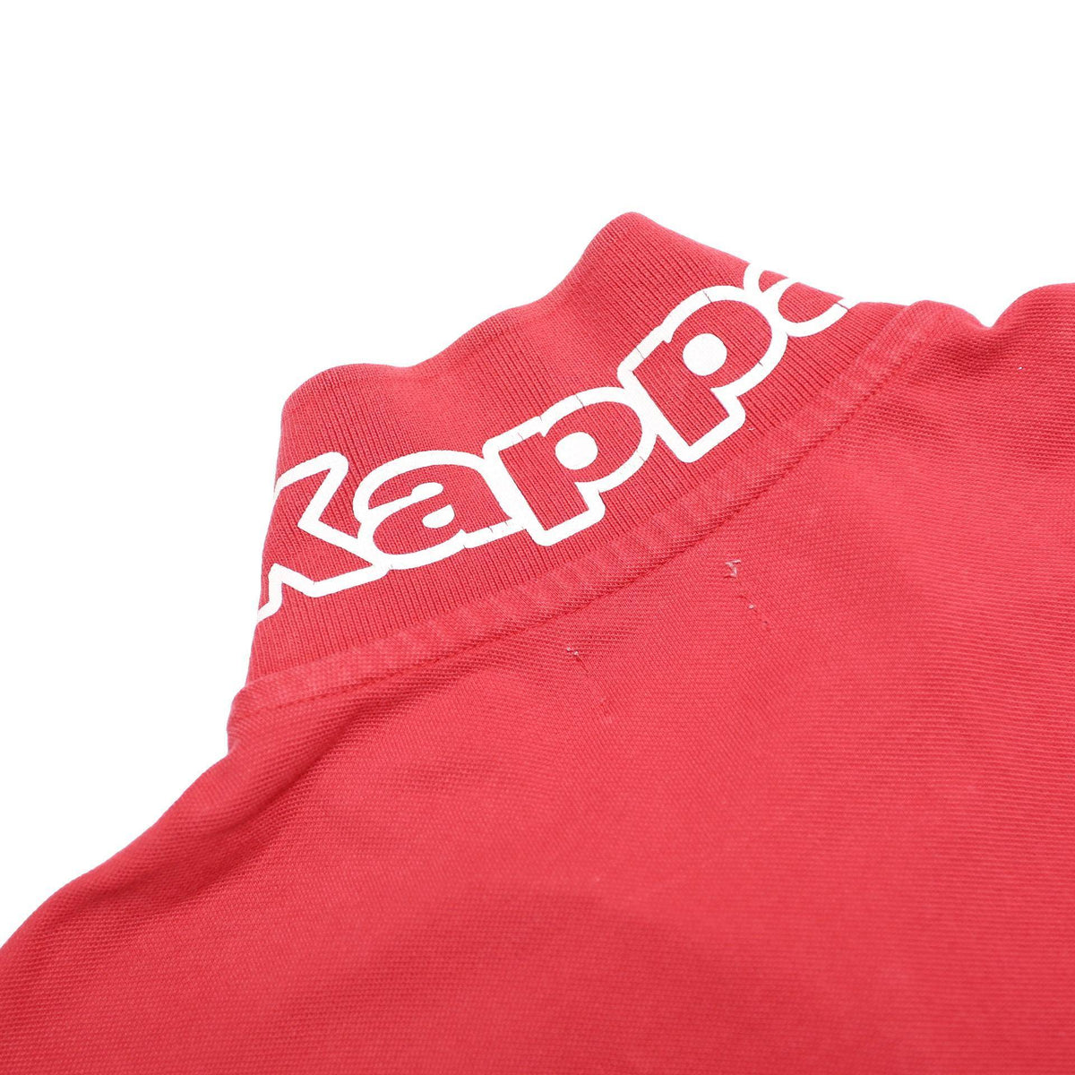 KAPPA Mens Red Polo Shirt Short Sleeve Plain L Cotton Jersey Casual Button