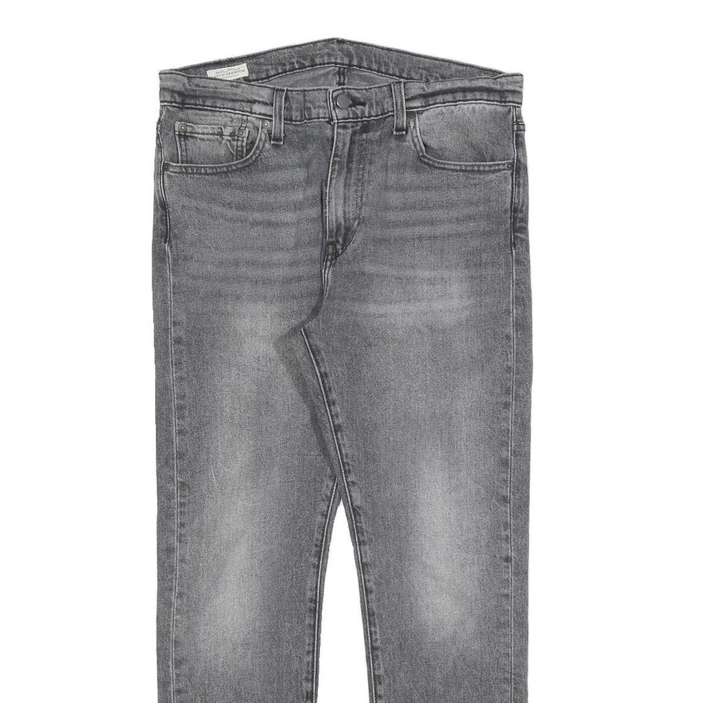 LEVI'S 510 Big E Mens Slim Jeans Grey Denim W33 L30 Zip Closure Stylish Fit