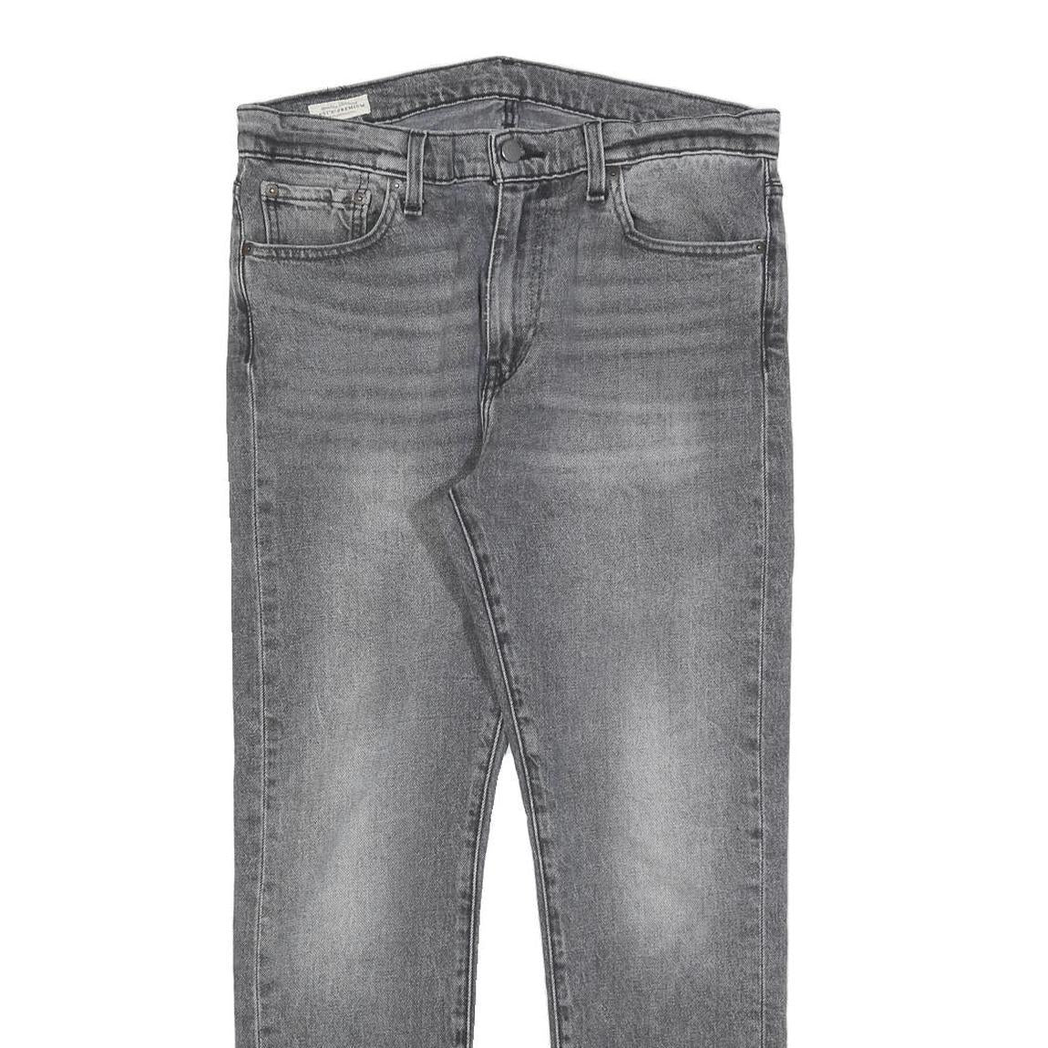 LEVI'S 510 Big E Mens Slim Jeans Grey Denim W33 L30 Zip Closure Stylish Fit