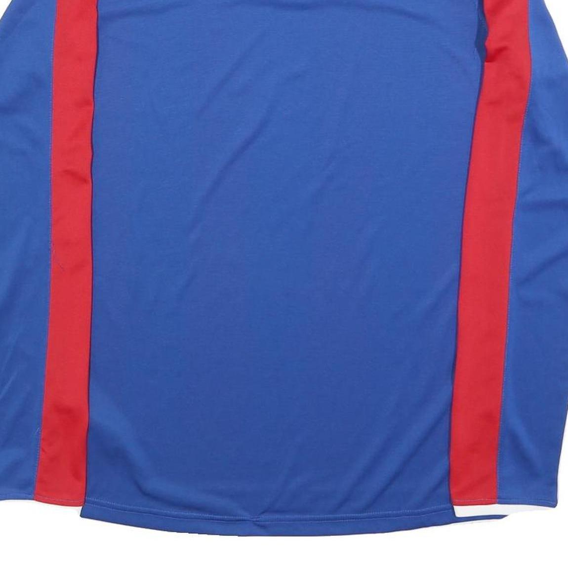 HUMMEL Mens Blue & Red Graphic T-Shirt S Long Sleeve Round Neck Sportswear