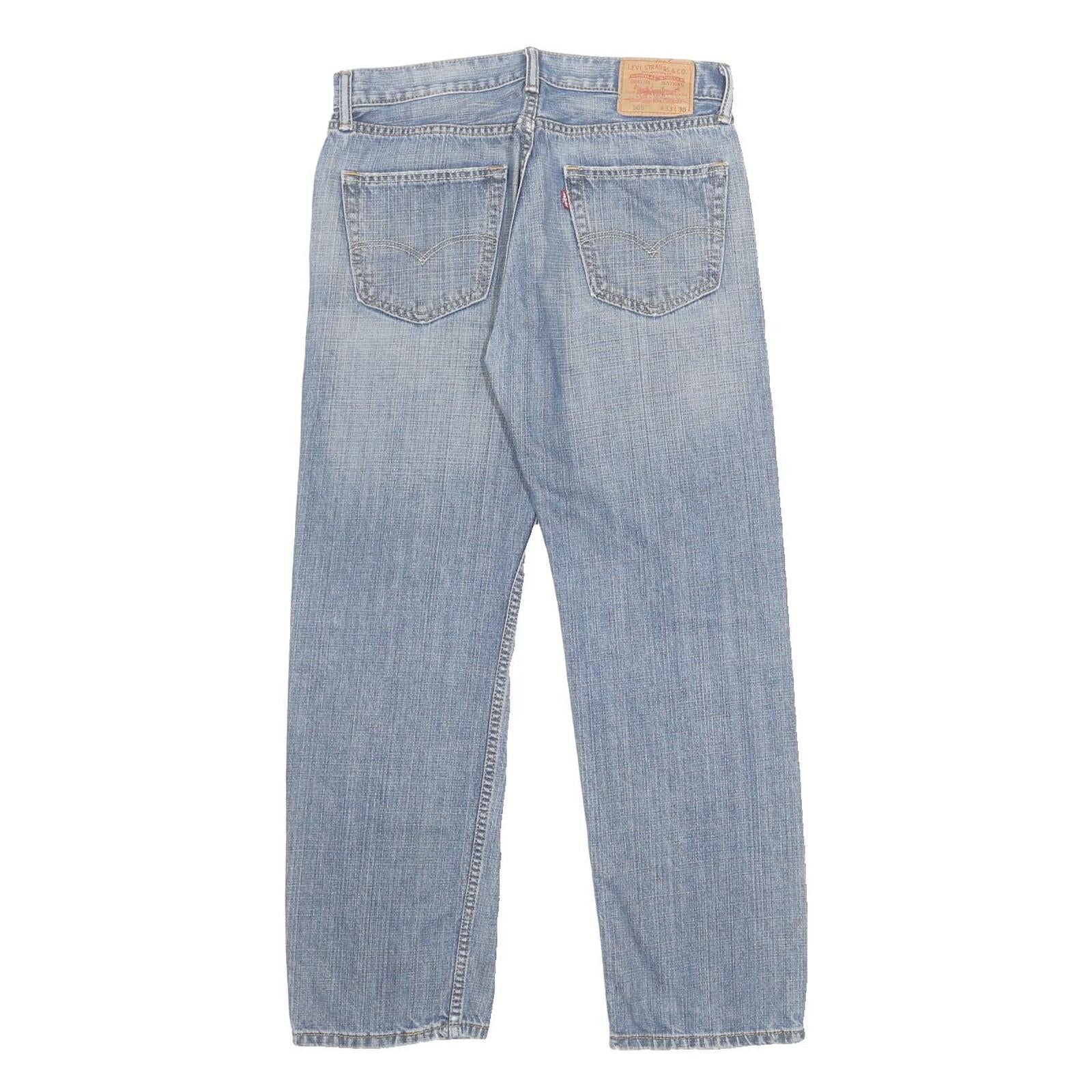 LEVI'S 505 Mens Jeans Blue Regular Straight Denim Medium W33 L30 Classic Fit