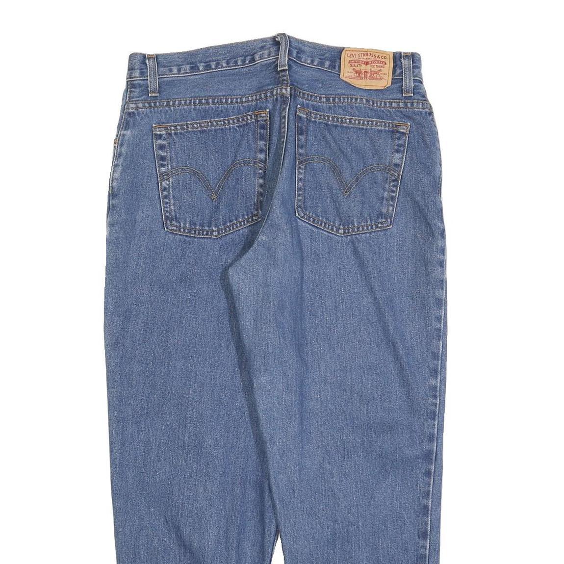 LEVI'S 550 Tapered Womens Jeans Blue Relaxed Cotton Blend W32 L28 Classic Fit