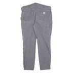 CARHARTT Womens Cotton Grey Slim Slim Fit Straight Leg Trousers W36 L30 Workwear