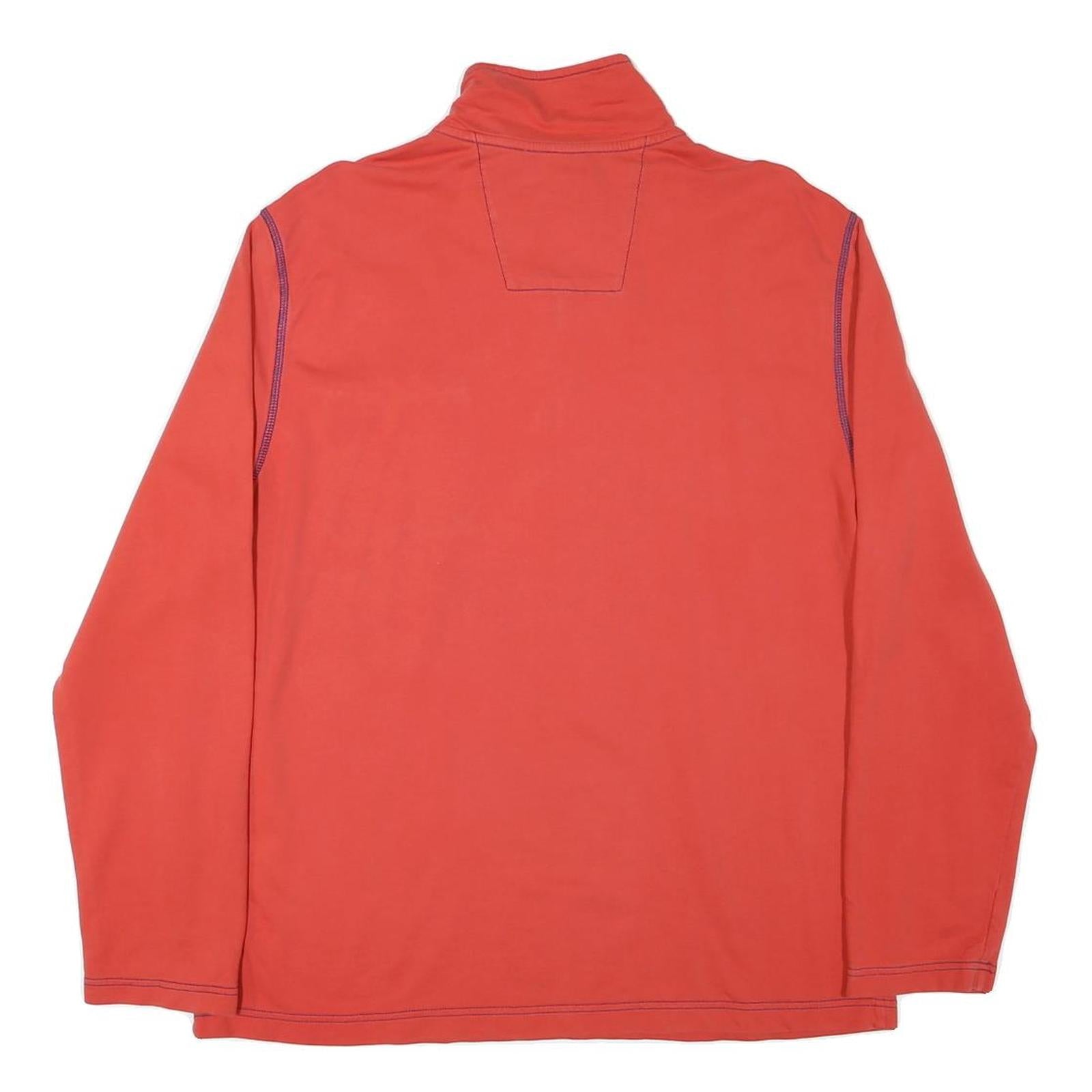 NAUTICA Mens Red Long Sleeve Crew Neck Cotton Blend T-Shirt L Pocket